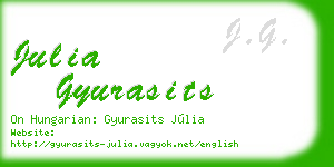 julia gyurasits business card